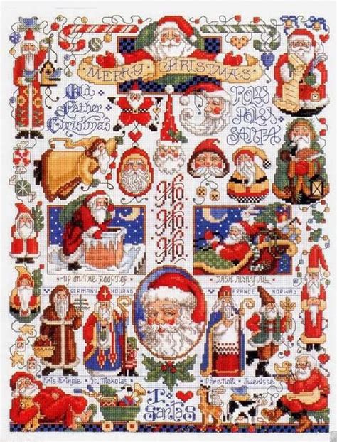 counted cross stitch patterns chart santa claus holiday cross stitch santa cross stitch