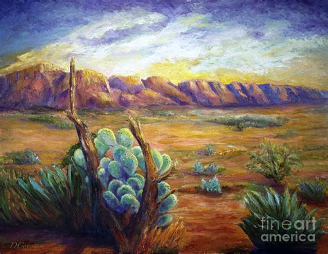 Desert Sunrise Painting By Diana Cox Fine Art America