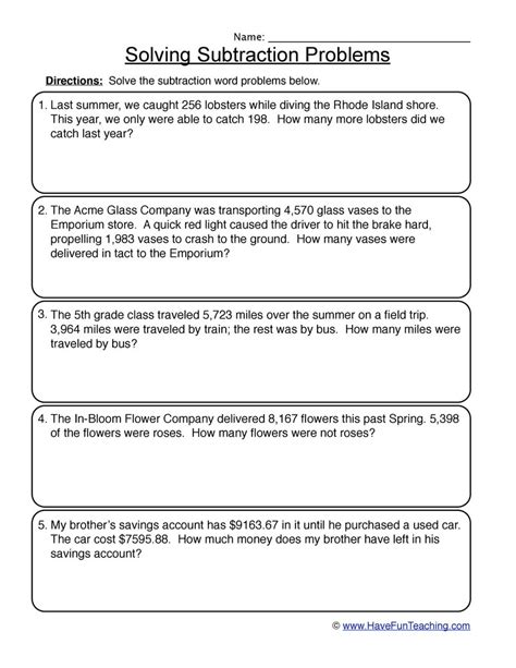 How to make interactive worksheets. Word Problems Worksheets - Page 2 of 7 - Have Fun Teaching