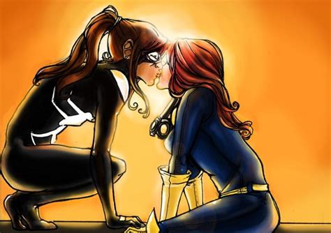 Kisses Spider Girl Batwoman Fan Art