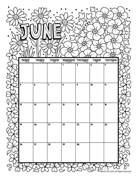 Pin On Journal Printable Coloring Calendar For 2022 And 2021 Woo Jr