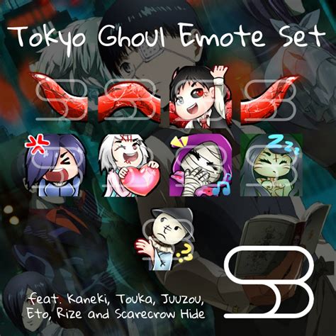 Twitch Emotes Tokyo Ghoul Kaneki Touka Eto Yoshimura Chat Etsy