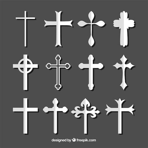 Silhouette Christian Cross Collection Vector Free Download