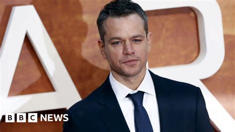 Matt Damon Addresses Comments About Gay Actors Bbc News