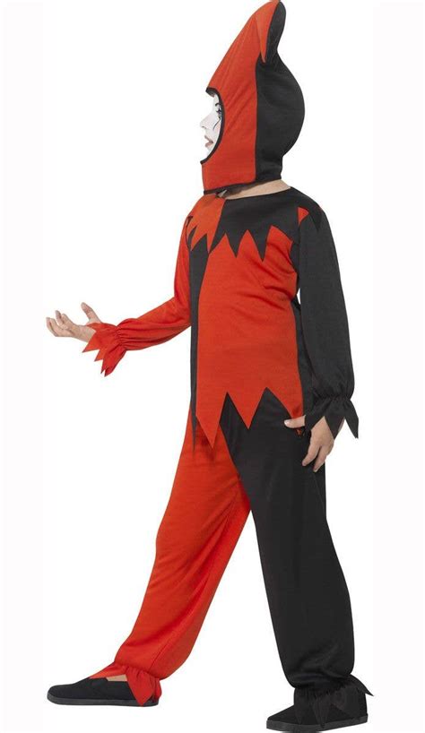 Boys Red And Black Evil Jester Costume Kids Halloween Costumes