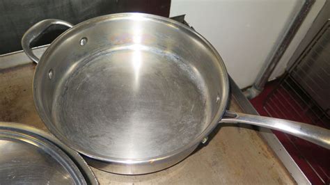 Qty 2 Large Metal Commercial Frying Pans One W Lid