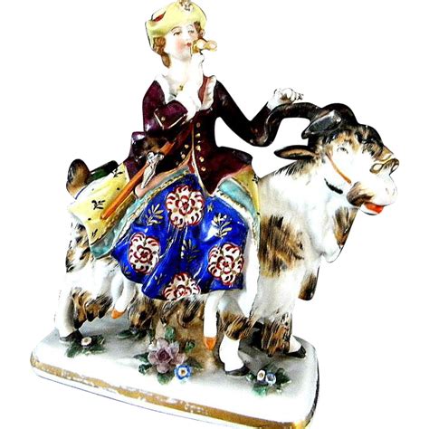 Taylors Wife Riding A Goat Vintage Meissen Replica From Carolines On