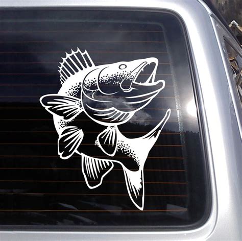Walleye Fish Decal Fits Cars Windows Laptops And Any Etsy Fishing