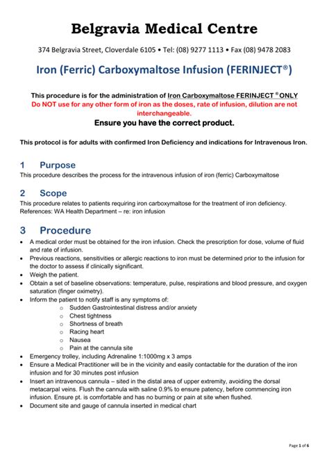 We did not find results for: IV Ferric Carboxymaltose Protocol