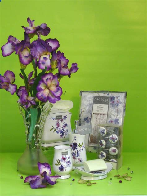 Botanica purple bathroom accessories, deluxe set from the purple store! 17-Pc Croscill Pergola PURPLE Bathroom Accessories Set ...