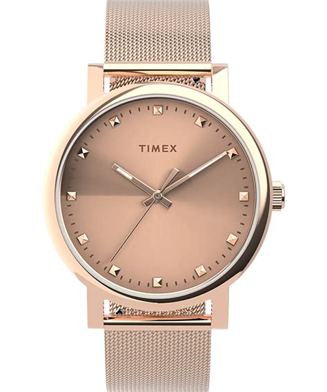 Originals 38mm Stainless Steel Mesh Band Watch Timex Us Rose Gold