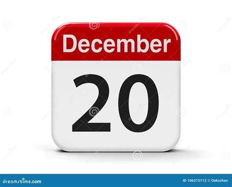 20th December Stock Illustration Illustration Of Button 106215112