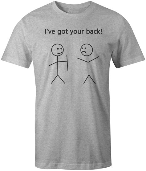 Get Cheap Goods Online Funny T Shirt Stick Figures I Got Your Back Online Shopping For Fashion