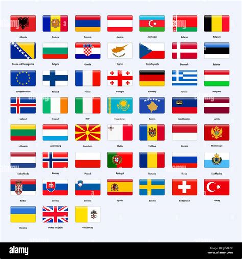 Nationalflaggen Europa Alle Flaggen Von Europa Illustration Flag