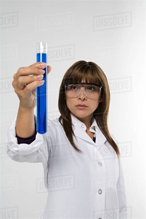 Scientist With Test Tube Stock Photo Dissolve