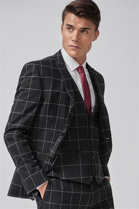 Checked Suit Checked Trousers Black Check Suit Mens Tuxedo Styles
