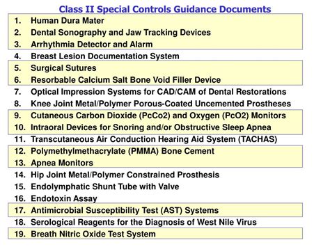 Arrhythmia detector and alarm will serve as the special control. PPT - 2004 Focused Assessment of CDRH Class II Special ...
