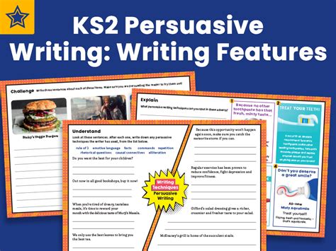 Maybe you would like to learn more about one of these? KS2 Persuasive Writing: Writing Features | Teaching Resources