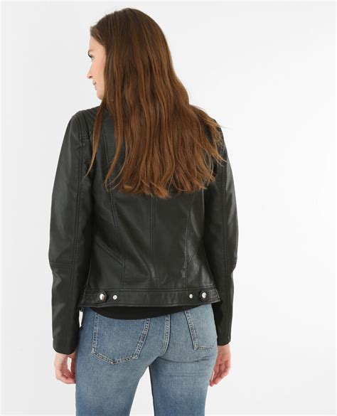 Check out our veste cuir noir selection for the very best in unique or custom, handmade pieces from our shops. Veste en simili cuir noir - 323112899A08 | Pimkie