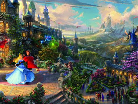 Thomas Kinkade Disney Beauty And The Beast Hidden Characters