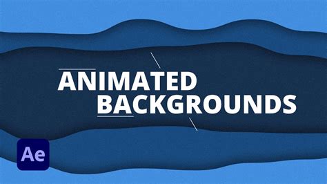 3 Creative Animated Backgrounds In After Effects Tutorial Youtube
