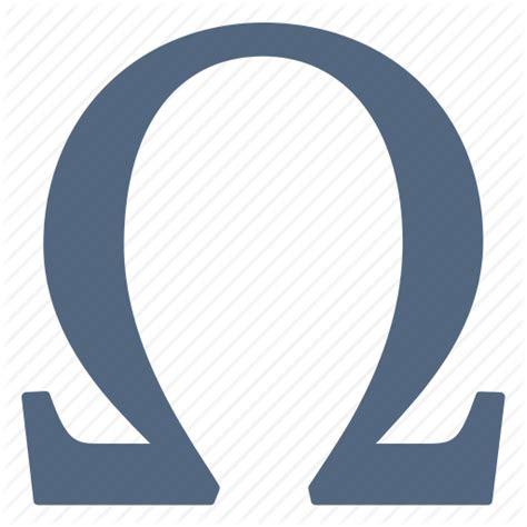 Ω, name of the character: Alphabet, greek, letter, omega, sign, symbols icon