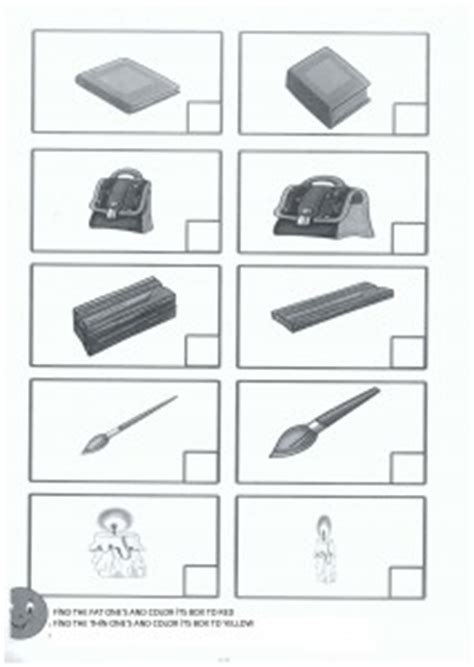 Fat or thin activity worksheets for preschool | Crafts and Worksheets