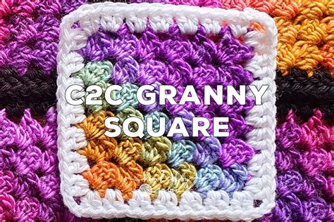 crochet corner to corner c2c granny square written pattern — hooked by robin