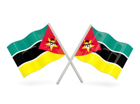 Two Wavy Flags Illustration Of Flag Of Mozambique