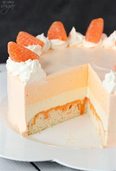 Orange Creamsicle Ice Cream Cake Vanilla Cake Soaked With Orange