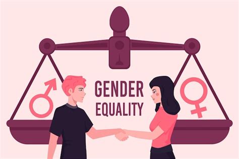 Concepto De Igualdad De Género Con Hombre Y Mujer Vector Gratis