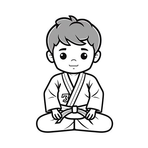 Simple Jiu Jitsu Coloring Sheet Coloring Page