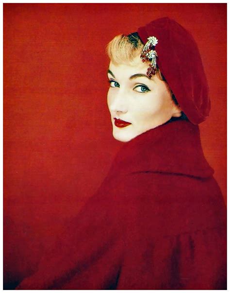 Model Evelyn Tripp Vogue Covers Vintage Fashion Photography Lady In Red