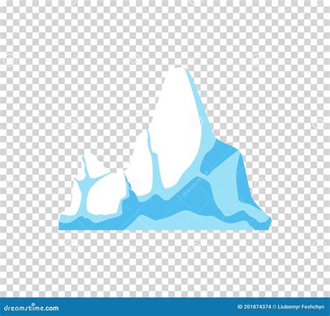 Iceberg Cartoon Floating Iceberg Stock Vector Illustration Of