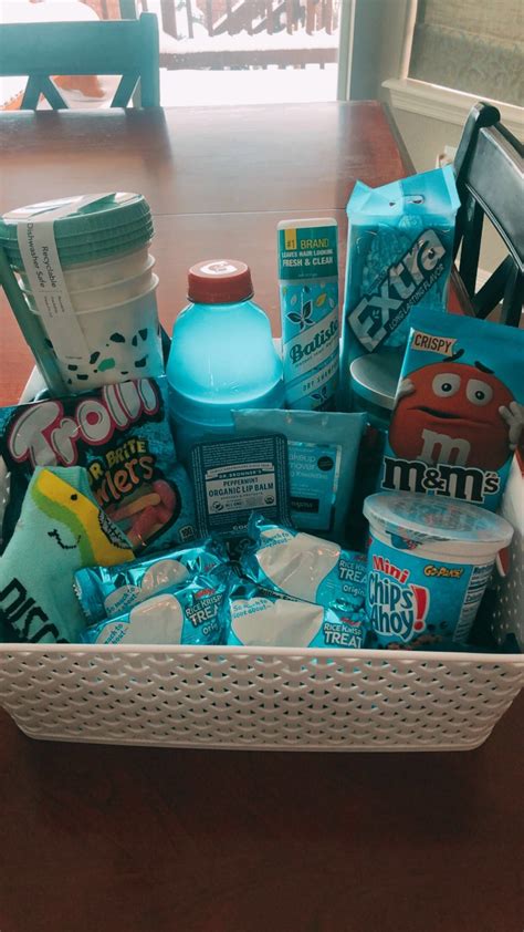 Maybe you would like to learn more about one of these? Blue gift basket | Diy best friend gifts, Birthday gifts ...