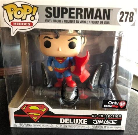 Funko Pop Dc Heroes Deluxe Superman 278 Jim Lee Gamestop Exclusive
