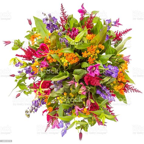 Check spelling or type a new query. Bouquet Of Flowers Top View Isolated On White Stock Photo ...