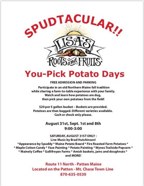 Spudtacular You Pick Potato Days Whou 1001 Fm