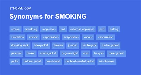 Another Word For Smoking Synonyms And Antonyms