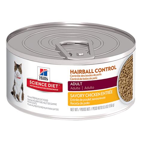 If your cat weighs 10 lbs, it would cost roughly $3.05 per day to feed them hill's prescription diet c/d canned food and about $3.63 for hill's ideal balance canned. Hills Science Diet Adult Hairball Control Savory Chicken ...