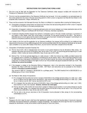 This enables tax clearance certificates to be processed electronically and printed by the taxpayer. Fillable Online INSTRUCTIONS FOR COMPLETING FORM A-5052 - FormSend Fax Email Print - PDFfiller