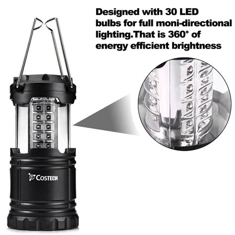 Portable Camping Lantern 2 Pack With 6 Aaa Batteries Power Outage