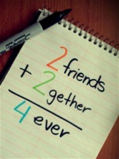 Best friends forever (bff) is a phrase that describes a close friendship. 2friends + 2gether = 4ever :: Friends :: MyNiceProfile.com
