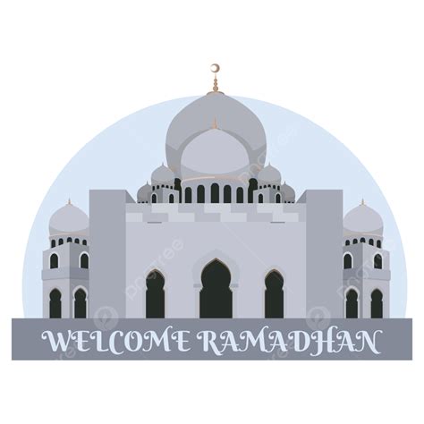 Mosque Ramadhan Islamic Vector Png Images Welcome Ramadhan Mosque