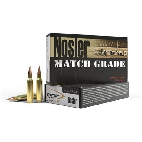 Nosler 22 Nosler Round Nose Flat 70 Grain Brass Cased Rifle Ammunition