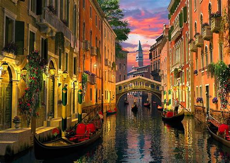 Venice Italy Ways Water Vnice Italy Paintings Hd Wallpaper Peakpx