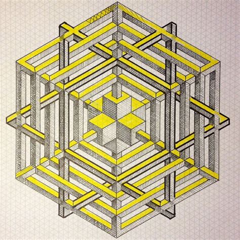 Impossible On Behance Geometric Drawing Geometry Art Isometric Art