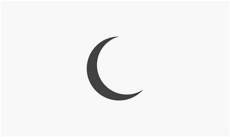 Simple Icon Crescent Moon Design Vector 4639604 Vector Art At Vecteezy