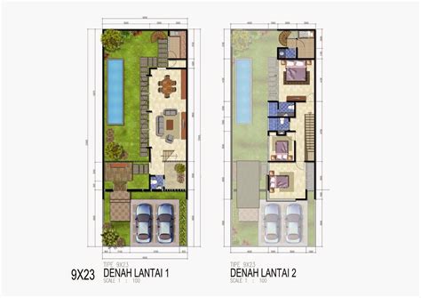 59 Contoh Desain Sketsa Rumah Mewah 2 Lantai Dengan Kolam Renang Yang