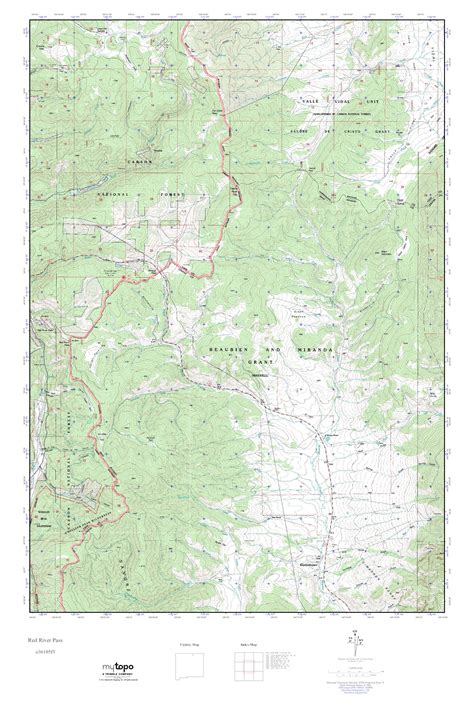 Mytopo Red River Pass New Mexico Usgs Quad Topo Map